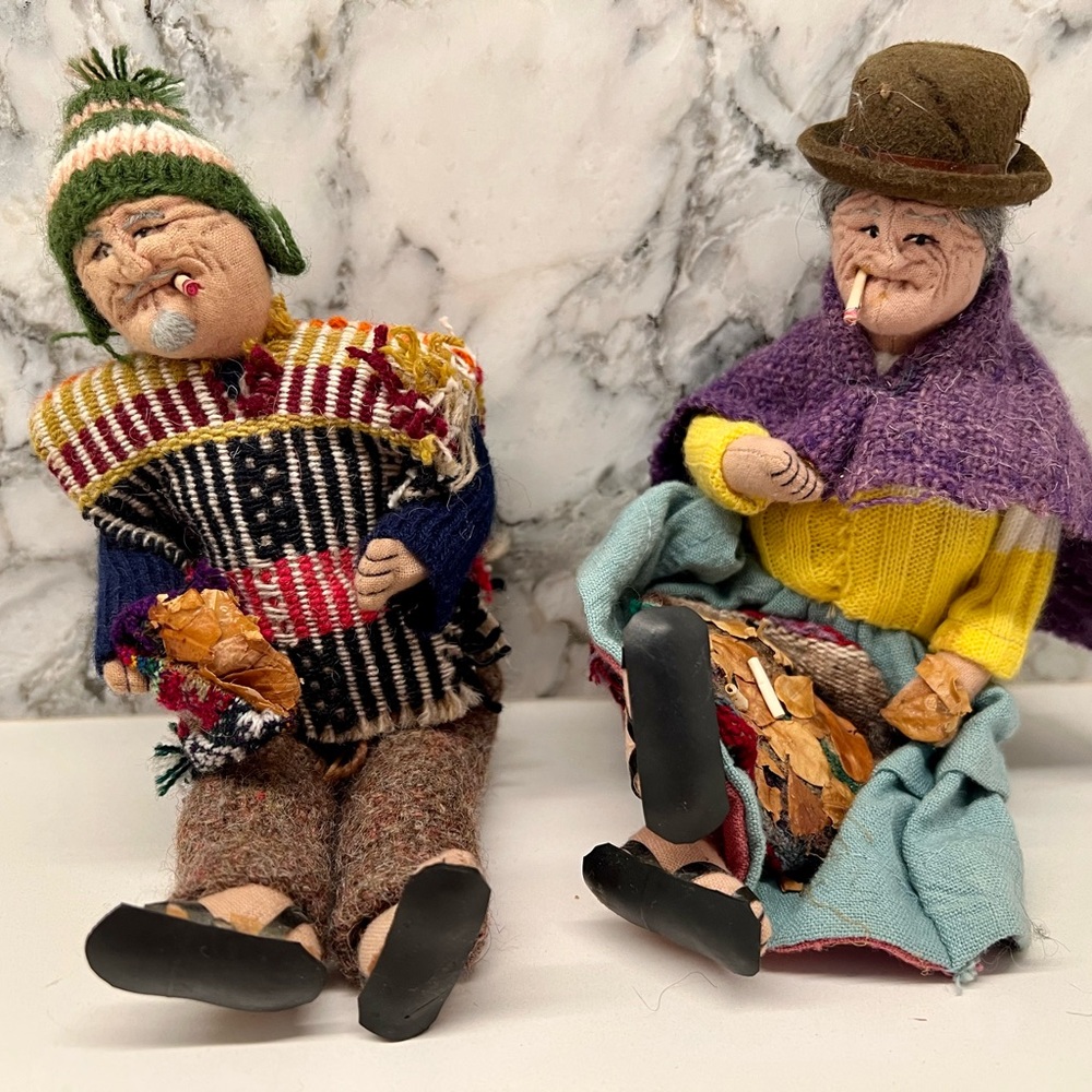 Pair of Handmade Bolivian dolls
